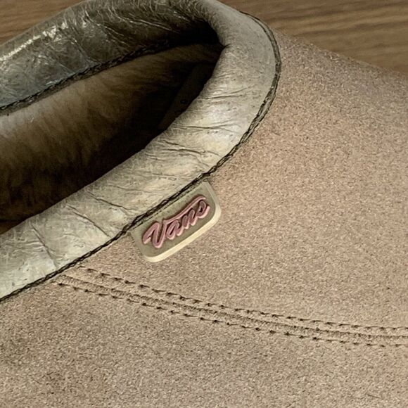 Womens Vans Suede Street Clog II Shoes Size 8.5 Slip-On Beige - Picture 15 of 16